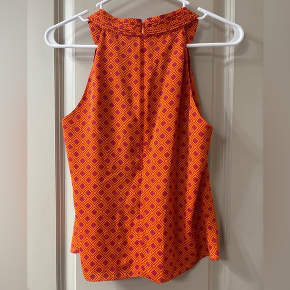 Banana Republic Orange and Pink Geometric Blouse - Picture 3 of 4